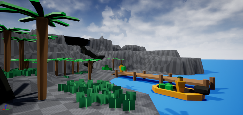 Early iteration of the cove.